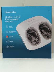 lot 127 image: Homedics - Shiatsu  air 3.0 foot massager with heat - White