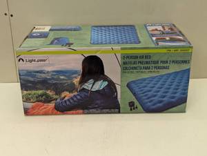 lot 105 image: Lightspeed Outdoors 2 Person PVC-Free Air Bed Mattress for Camping and Travel (Light Blue)
