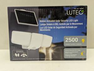 lot 111 image: Lutec 2500 Lumen LED Motion Activated Solar Security Light