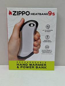 lot 60 image: Zippo Heatbank 9s Rechargeable Hand Warmer and 5200 MAH Power Bank