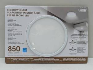 lot 182 image: Feit LED Downlight Flush or recessed Mount Dimmable Ceiling Light 850 Lumens 6