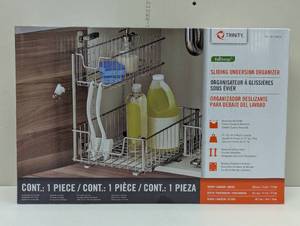 lot 3 image: TRINITY Sliding Undersink Organizer - Stainless