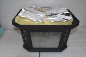 lot 1 image: WEMBLY Black Outdoor Flushmount