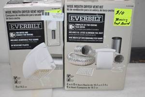 lot 7 image: Wide Mouth Dryer Vent Hood and Dryer Vent Kit