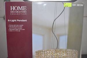 lot 26 image: HOME DC 6-Light Pendant