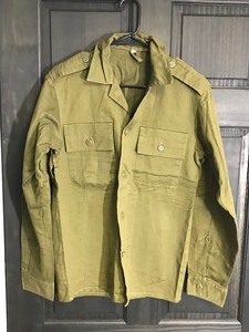 lot 80 image: Vintage Military Button Up Long Sleeve Shirt