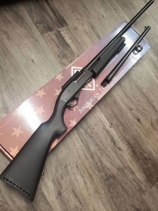 lot 5 image: NEW ATI American Tactical Import 12 GA Pump.2 Barrel Combo. Includes a 28 barrel with removable modified choke. Also a 18.5 barrel with fixed choke. 3 Chamber