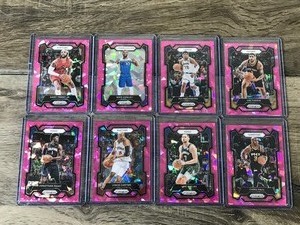 lot 385 image: Lot of 8 - 2023-24 Pink Prizm Basketball Cards