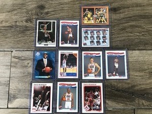 lot 388 image: Lot of 11 Basketball Cards - Michael Jordan - Larry Bird - Charles Barkley and More
