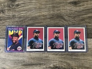 lot 394 image: Lot of 4 Minnesota Twins Kirby Puckett Baseball Cards