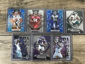 lot 396 image: Lot of 7 - 2023 Panini Football Cards - Justin Jefferson - Chris Carter - Joe Burrow and More