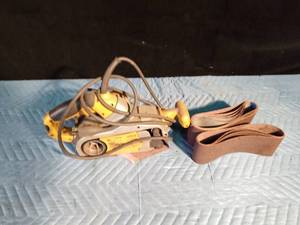 lot 235 image: Dewalt electric 3 belt sander with 3 sanding belts