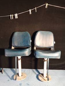 lot 223 image: 2 Boat seats with pedestals