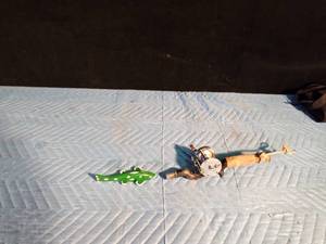 lot 228 image: Spearing decoy with reel