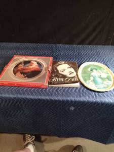 lot 203 image: Coca-Cola metal tray, Coca-Cola glass platter and a Book about Bette Davis