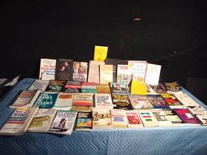 lot 153 image: 2 boxes of hard and soft covered books