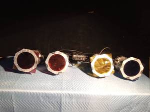 lot 12 image: Stage lights with color sleeves