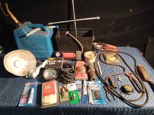 lot 345 image: Kerosene can, auto parts and more
