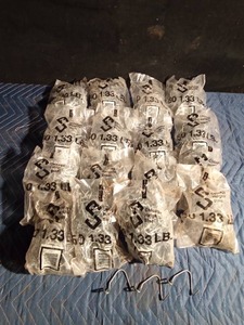lot 332 image: 15 pkgs of 1.33# Galvanized S.T. post clips
