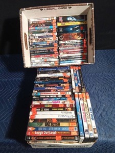 lot 292 image: 2 boxes of DVDs