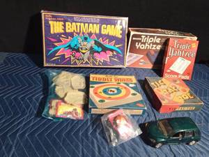 lot 264 image: vintage games and 2 cars - see details