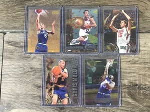 lot 401 image: Lot of 5 Basketball Cards - Karl Malone - Jason Kidd - Chris Mullen and More