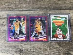 lot 405 image: Lot of 3 Basketball Cards - Gabe Vincent - DAngelo Russell - Jalen Green