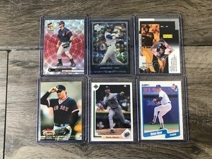 lot 413 image: Lot of 6 Baseball Cards - Nolan Ryan - Roger Clemens - Barry Bonds and More