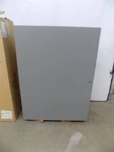 lot 4 image: Hoffman R8407-CSD483612   Wall Mounted Enclosure (Gray Steel) 48.00 x 36.00 x 12.00    In Box