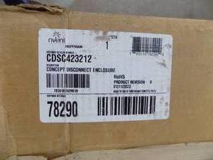 lot 12 image: Hoffman CDSC423212 Disconnect Enclosure (Gray Steel) 42.00 x 32.00 x 12.00    In Box