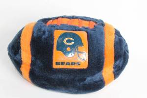 lot 20 image: Chicago Bears Plush Football Toy in Navy and Orange