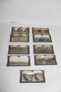 lot 26 image: Collection of 10 Antique Stereoscopic Cards from Russo-Japanese War Era