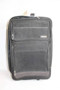 lot 51 image: Large Black Wheeled Luggage Suitcase with Extendable Handle