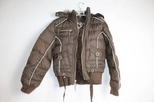 lot 59 image: Big Chill Brown Puffer Jacket with Faux Fur Hood - Size M