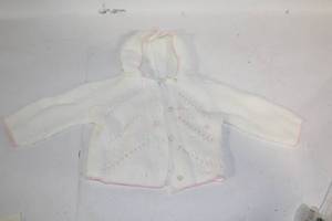 lot 74 image: Baby White Acrylic Sweater, Size 6-9 Months