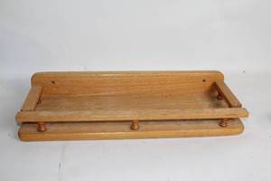 lot 92 image: Wooden Wall-Mounted Shelf for Display or Storage
