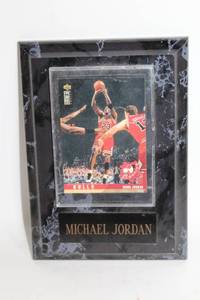lot 116 image: Michael Jordan Collectible Plaque with Basketball Card