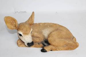 lot 119 image: Handcrafted Fawn Figurine - Detailed Resin Sculpture