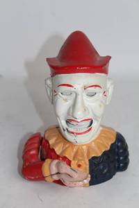 lot 172 image: Vintage Clown Cast Iron Mechanical Bank