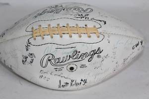 lot A-174 image: Autographed Rawlings Football with Multiple Signatures