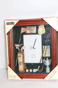 lot 180 image: Golf-Themed Wall Art Picture Frame 9 x 10.75