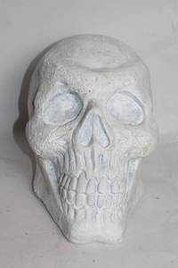 lot 236 image: 2008 White Skull Sculpture Decor