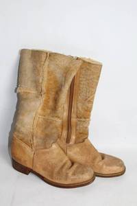 lot 246 image: Vintage Blondie Shearling Leather Boots Size 8