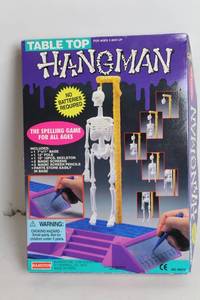 lot 264 image: Table Top Hangman Spelling Game with Skeleton Pieces