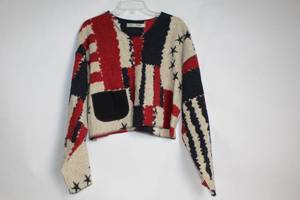 lot 288 image: Carl Leon One Size Abstract Pattern Wool Sweater