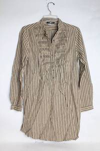 lot 292 image: Peruvian Connection Striped Button-Down Blouse, Size US 10