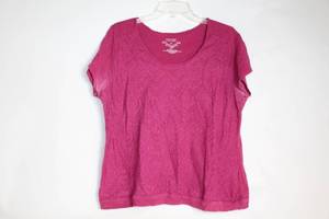 lot 306 image: Sonoma Life  Style XL Womens Pink Lace T-Shirt