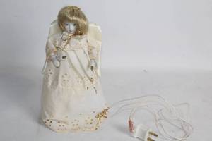 lot 327 image: Vintage Angel Tree Topper with Gold Highlights
