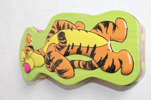 lot 329 image: Disney Tigger Shaped Large Metal Tin Storage Box