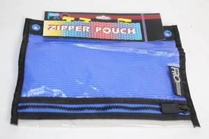 lot 331 image: Blue Zipper Pouch by Pen-Tab, 10x8 Inches